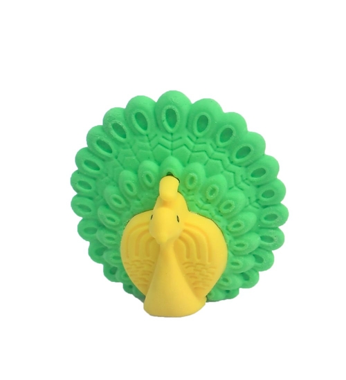 Green Color Peacock Eraser