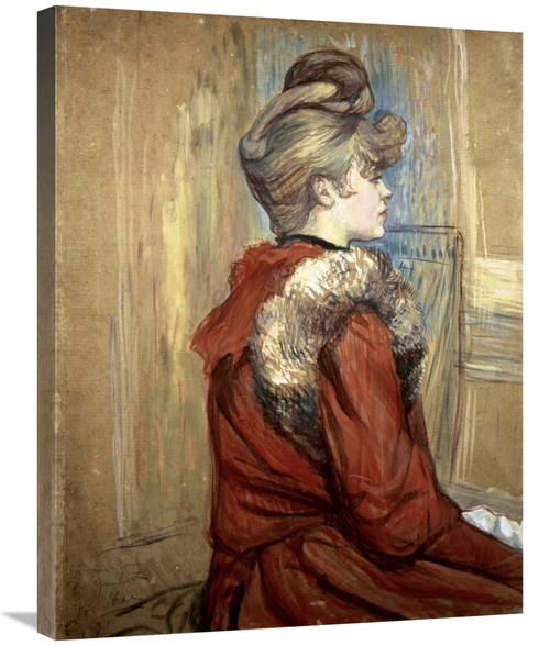 Global Gallery GCS-278200-30-142 30 in. Young Woman with Her Fur, 