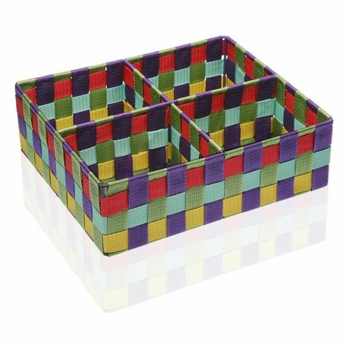 Box with compartments Versa Giardino Textile (27 x 10 x 32 cm)