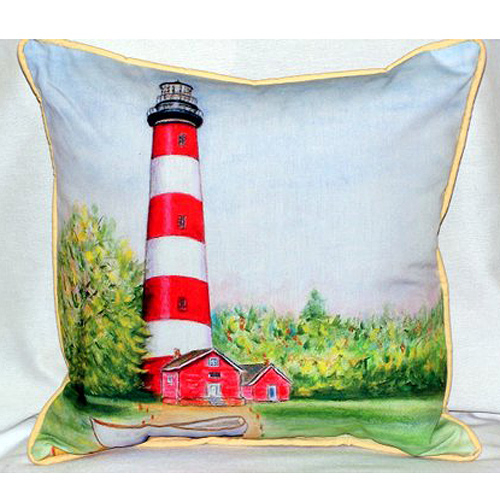 Betsy Drake HJ101 Chincoteague Light House Large Indoor-Outdoor Pillow