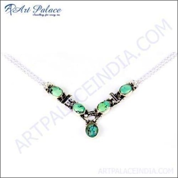 Handcrafted Turquoise and Sterling Silver Necklace