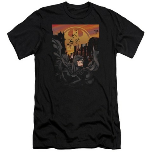 Trevco Batman-Always On Call - Short Sleeve Adult 30-1 Tee - Black- 2X