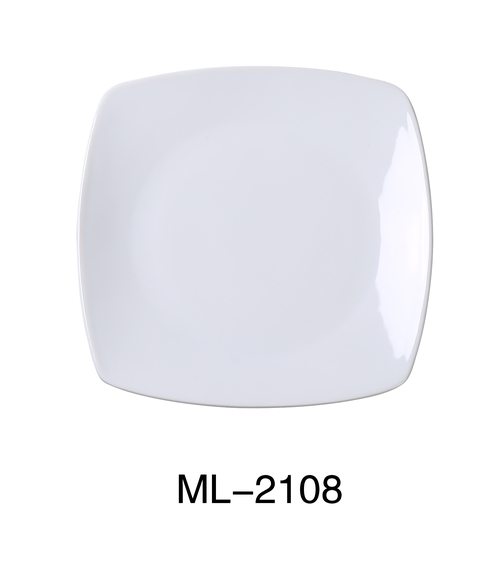 Yanco ML-2108 Mainland 8" X 3/4" SQUARE PLATE WITH ROUNDED CORNER