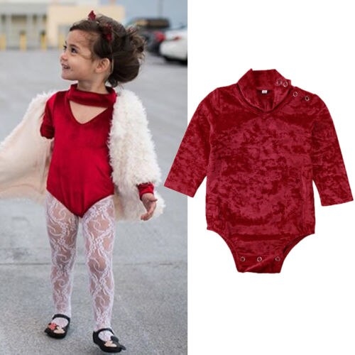 New Fashion Newborn Baby Girls Solid Red