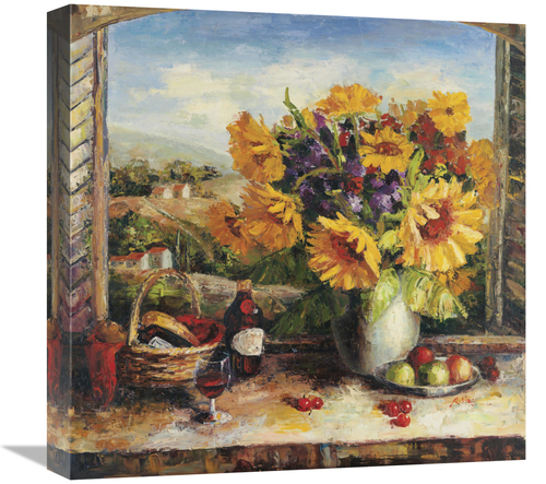 Global Gallery GCS-128085-1818-142 18 x 18 in. Sunflowers with Fruit &