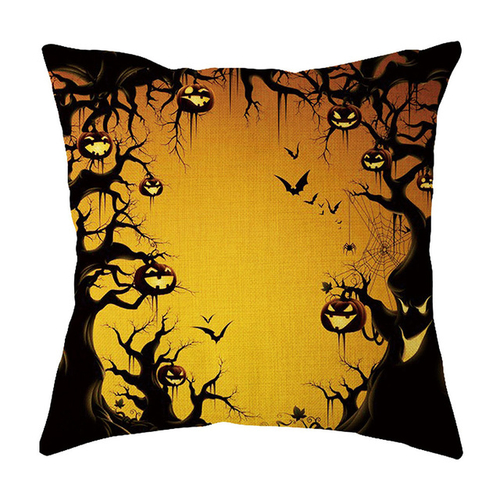 Halloween Cushion Cover  Pumpkin Crow Castle