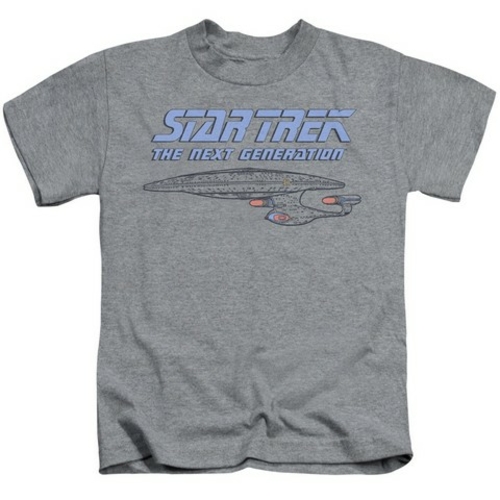 Trevco Star Trek-Distressed Tng - Short Sleeve Juvenile 18-1 Tee - Hea