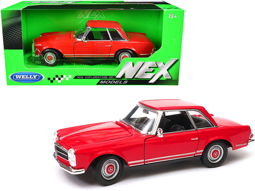 1963 Mercedes Benz 230SL Coupe Red \NEX Models\" 1/24 Diecast Model