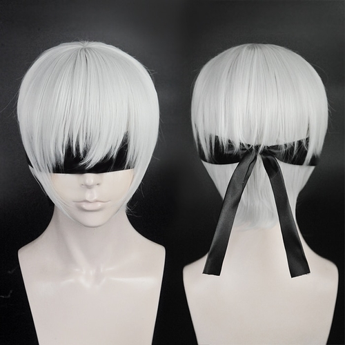 Main Game YoRHa No.9 Character 9S Wig Silver White Heat image