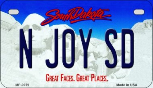 Smart Blonde MP-9979 7 x 4 in. N Joy SD South Dakota Novelty Metal Mot