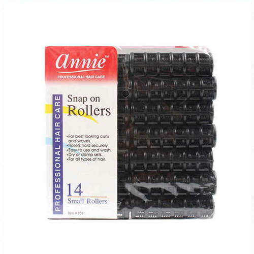 Hair rollers Annie Small Black (14 uds)