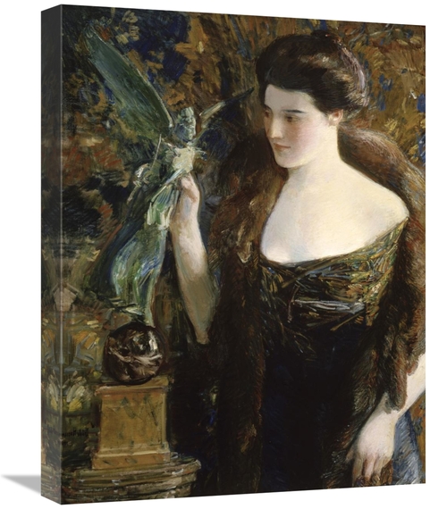 Global Gallery GCS-277860-22-142 22 in. Young Woman & Statue Art Print