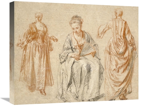 Global Gallery GCS-455030-2024-142 20 x 24 in. Studies of Three Women 