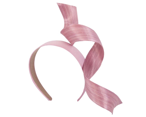 Dusty pink twist fascinator headband