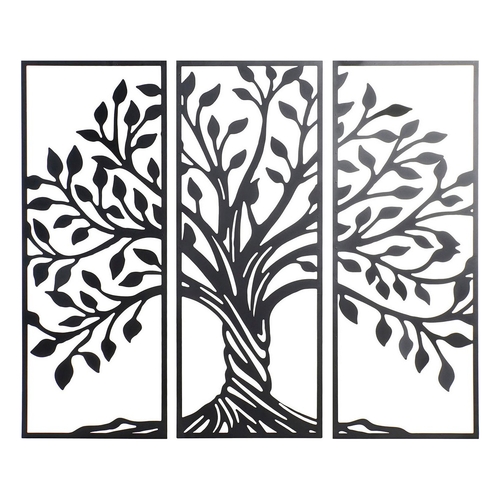 Wall Decoration DKD Home Decor (3 Pieces) Tree Metal (105 x 1,3 x 91