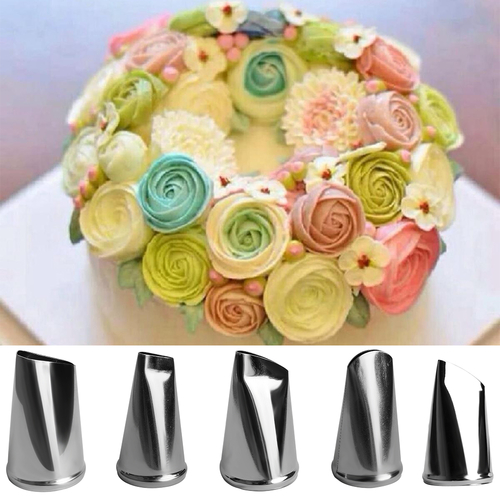 2019NEW 5 Pcs/Set Rose Petal Cake Decorating Tips