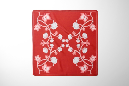 ReFashion Red Floral Scarf