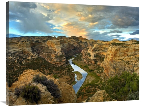 Global Gallery GCS-396287-3040-142 30 x 40 in. Yampa River, Dinosa