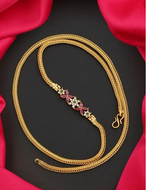 Trending Gold Plated Mop Chain/Mugappu For Man And Women FREE