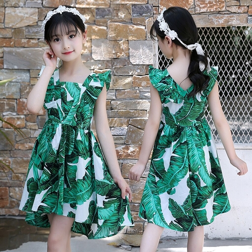 1 7 Years Girls Sleeveless Ruffles Dress Baby Girl