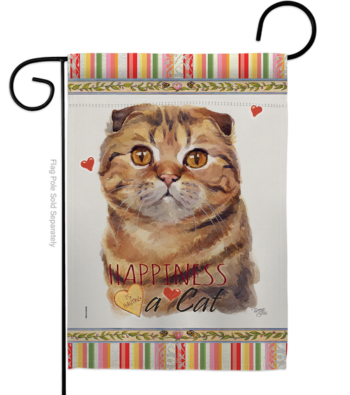 Breeze Decor G160237-BO 13 x 18.5 in. Cat Scottish Fold Happiness Doub