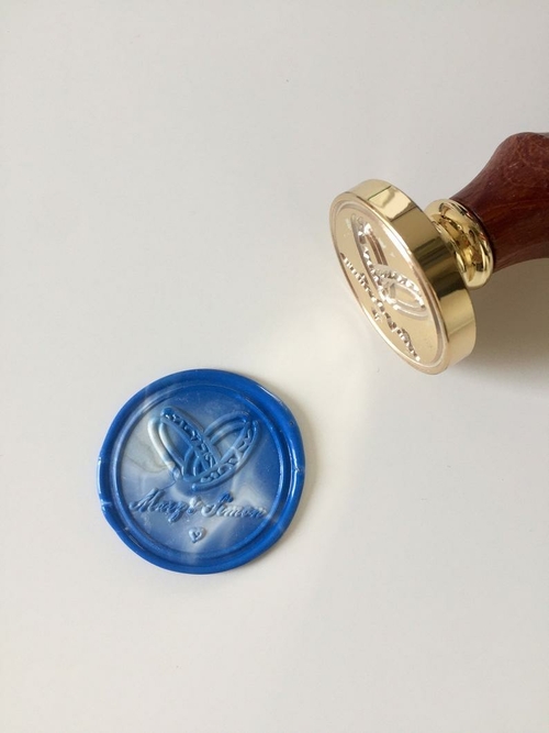 Wedding rings Wax Seal Stamp with name
