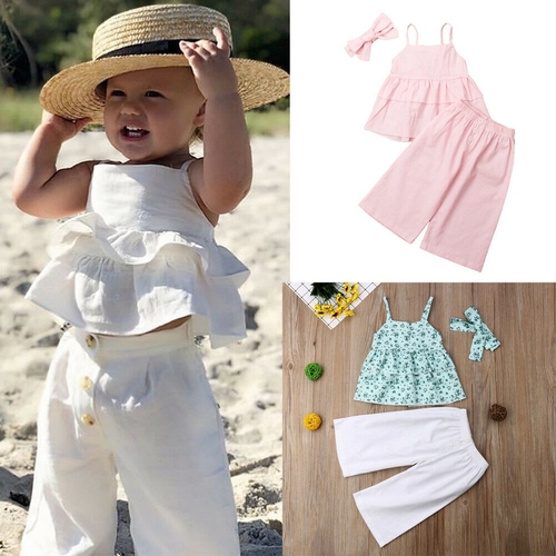0 5T Fashion Cute 3Pcs Toddler Kids Baby Girls
