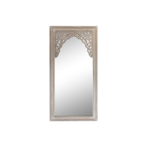 Wall mirror DKD Home Decor 90 x 2,5 x 180 cm Crystal Natural White