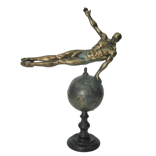 Decorative Figure DKD Home Decor Golden Resin Gymnast Modern (27 x 11