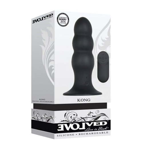 Evolved Kong Rechargeable Remote-Controlled Vibrating Silicone Anal