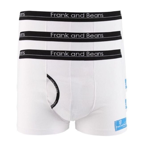 3 Mens Boxer Briefs Cotton Trunks White