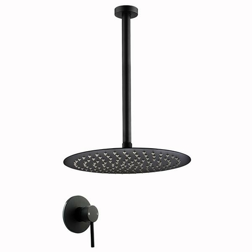 300Mm Rainfall Shower Head With 400Mm Ceiling Arm Wall Mixer Tap Set