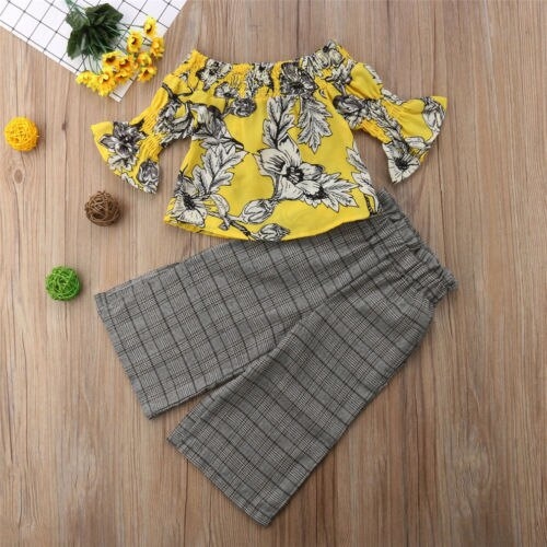 Toddler Kids Baby Girls Floral Tops T-shirt Long