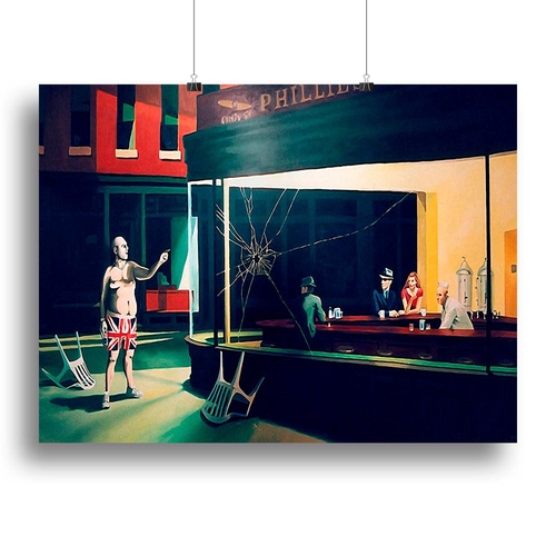 Banksy Nighthawks Canvas Print or Poster