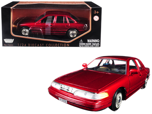 1998 Ford Crown Victoria Metallic Red 1/24 Diecast Model Car by