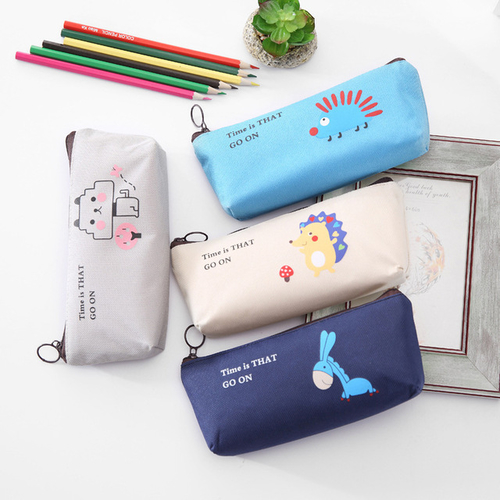 Cute Animal Pencil Case Canvas Pencil Box School