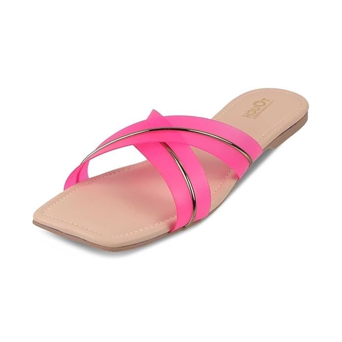 Women's Flats - Stylish Ladies Chappal with Transparent Straps Upper,