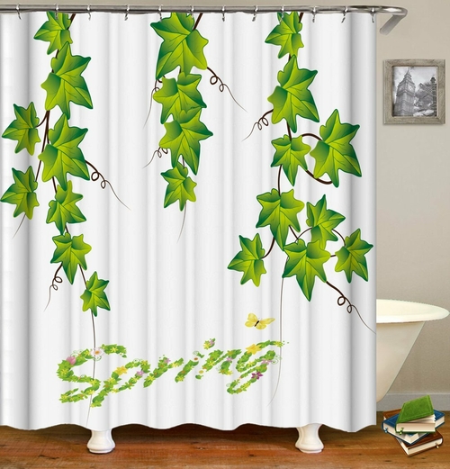 Spring Vine Leaves Shower Curtain