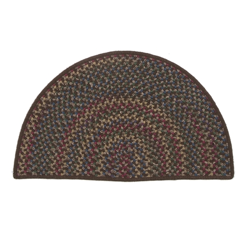 Colonial Mills Rug IC80A018X030 Rustic Braided Kitchen Slice  Brown - 