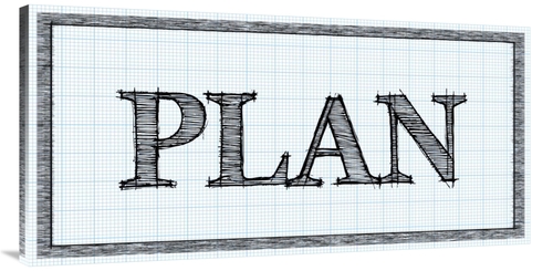 Global Gallery GCS-453840-2448-142 24 x 48 in. Sketched Words - Plan A