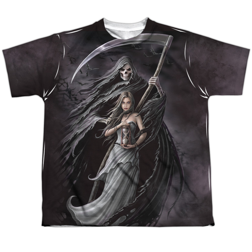 Anne Stokes & Summon The Reaper-Short Sleeve Youth Poly Crew T-Shirt&#