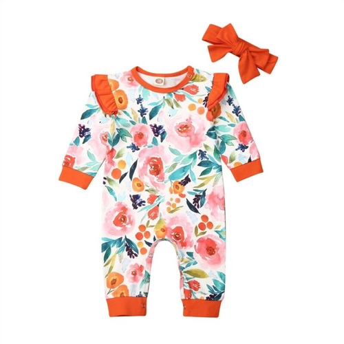 0 18M Newborn Clothes Baby Girl Floral Romper