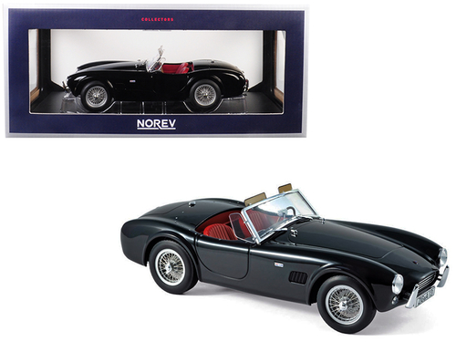 1963 Shelby AC Cobra 289 Roadster Black 1/18 Diecast Model Car by