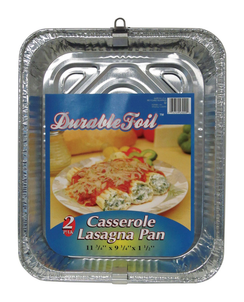 Home Plus 6392039 9.25 x 11.75 in. Durable Foil Casserole Lasagna Pan 