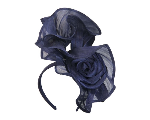 Twisted navy designers fascinator