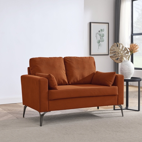 Loveseat Living Room Sofa,with Square Arms and Tight Back, with Two