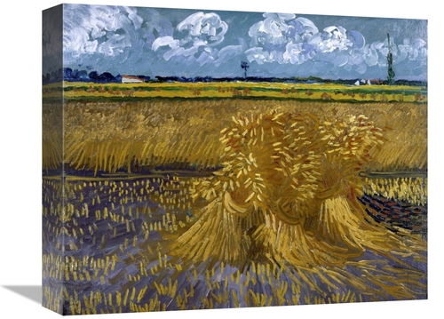 Global Gallery GCS-281328-16-142 16 in. Wheat Field with Sheaves Art P