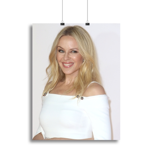 Kylie Minogue in white Canvas Print or Poster