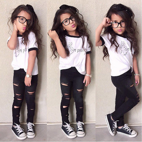 2016 new Cute Baby Girls clothes set kids 2pcs