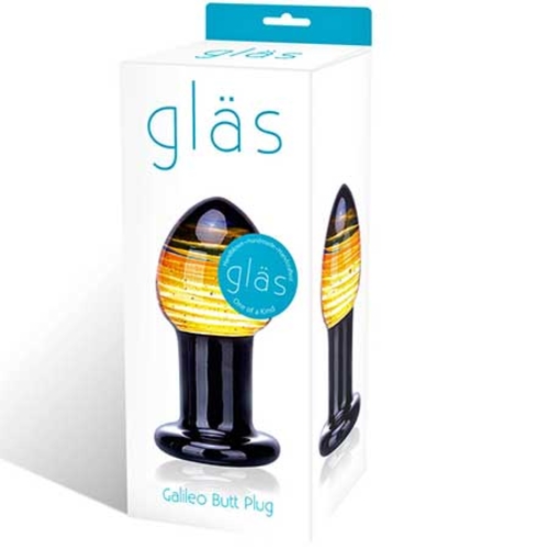 Glas 3.5 in. Galileo Glass Butt Plug